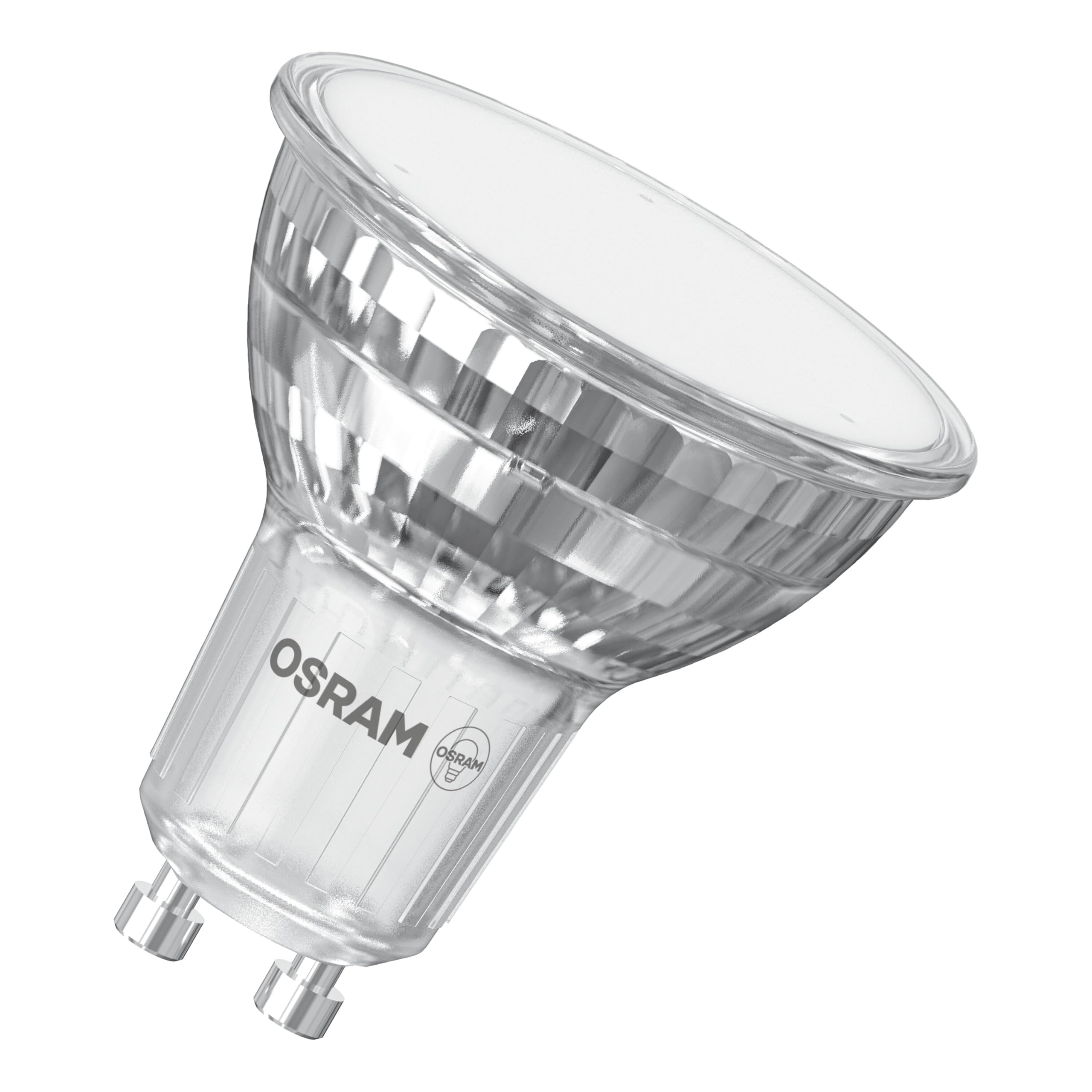 OSRAM Star PAR16 LED Spot Light 5.6 W 865, 6500 K Daylight, GU10, 120 °, 620 lm, Full Glass Design, 6-Pack