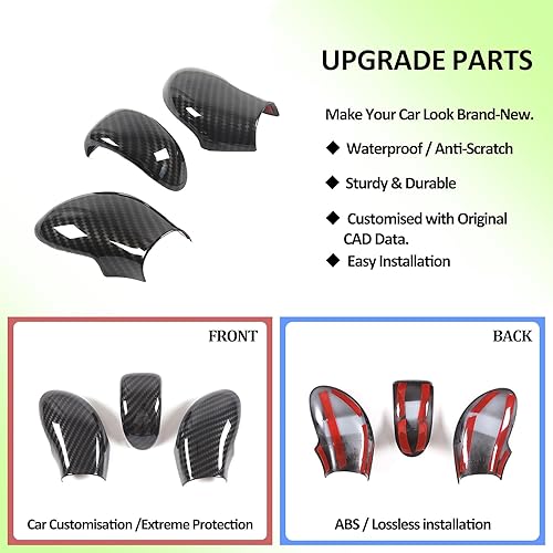 Miniatura 6 de Cubierta de la cabeza de la palanca de cambios para Chevy Corvette C6 2005-2013, cubierta del freno de mano de la palanca de cambios de la consola