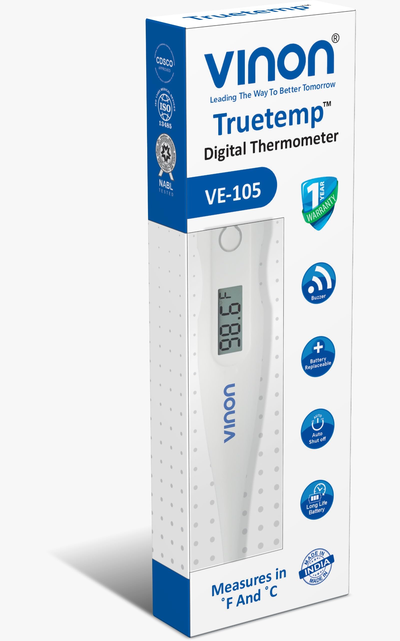 TruTemp Digital Thermometer | Fast & Accurate Temperature Reading | Flexible Tip & Fever Alert | For Kids, Adults & Babies-image-22