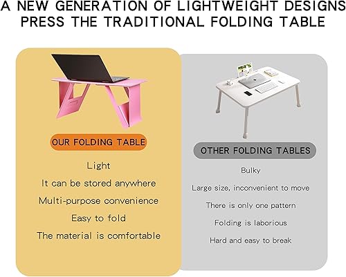 Miniatura 6 de MRJKNRO.KJ - Escritorio plegable para computadora portátil, teléfono y escritura, fácil de usar, llevar y estirar, ligero, para casa, en la oficina