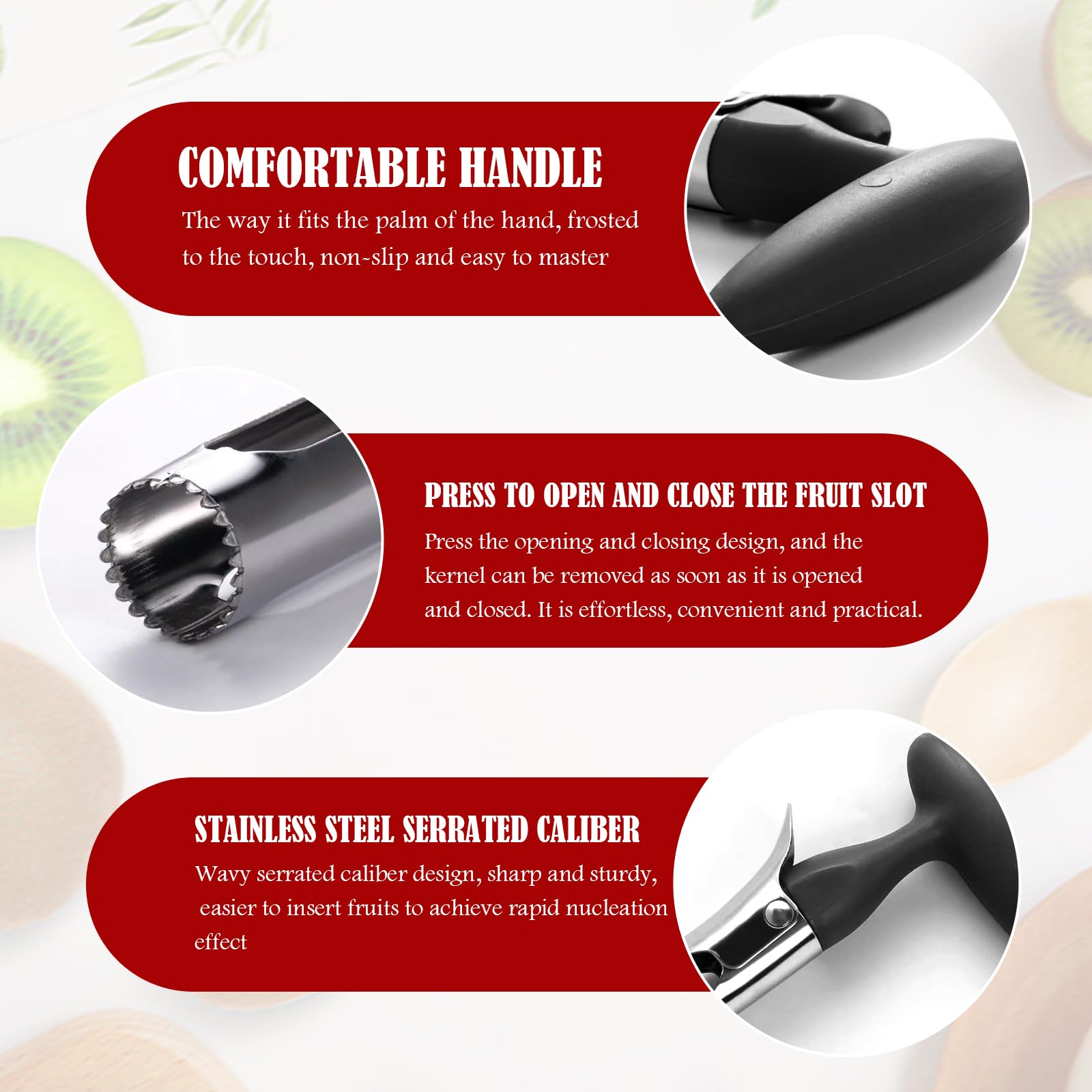 HZAOPZE 1 pcs Vide Pomme,Enleve Trognon Pomme en Acier Inoxydable avec Boucle de Suspension, Evideur Pomme Pratique, pour la Cuisine à Domicile, Green, diamètre intérieur 2cm HZAOPZE 1 pcs Vide Pomme,Enleve Trognon Pomme en Acier Inoxydable avec Boucle de Suspension, Evideur Pomme Pratique, pour la Cuisine à Domicile, Green, diamètre intérieur 2cm