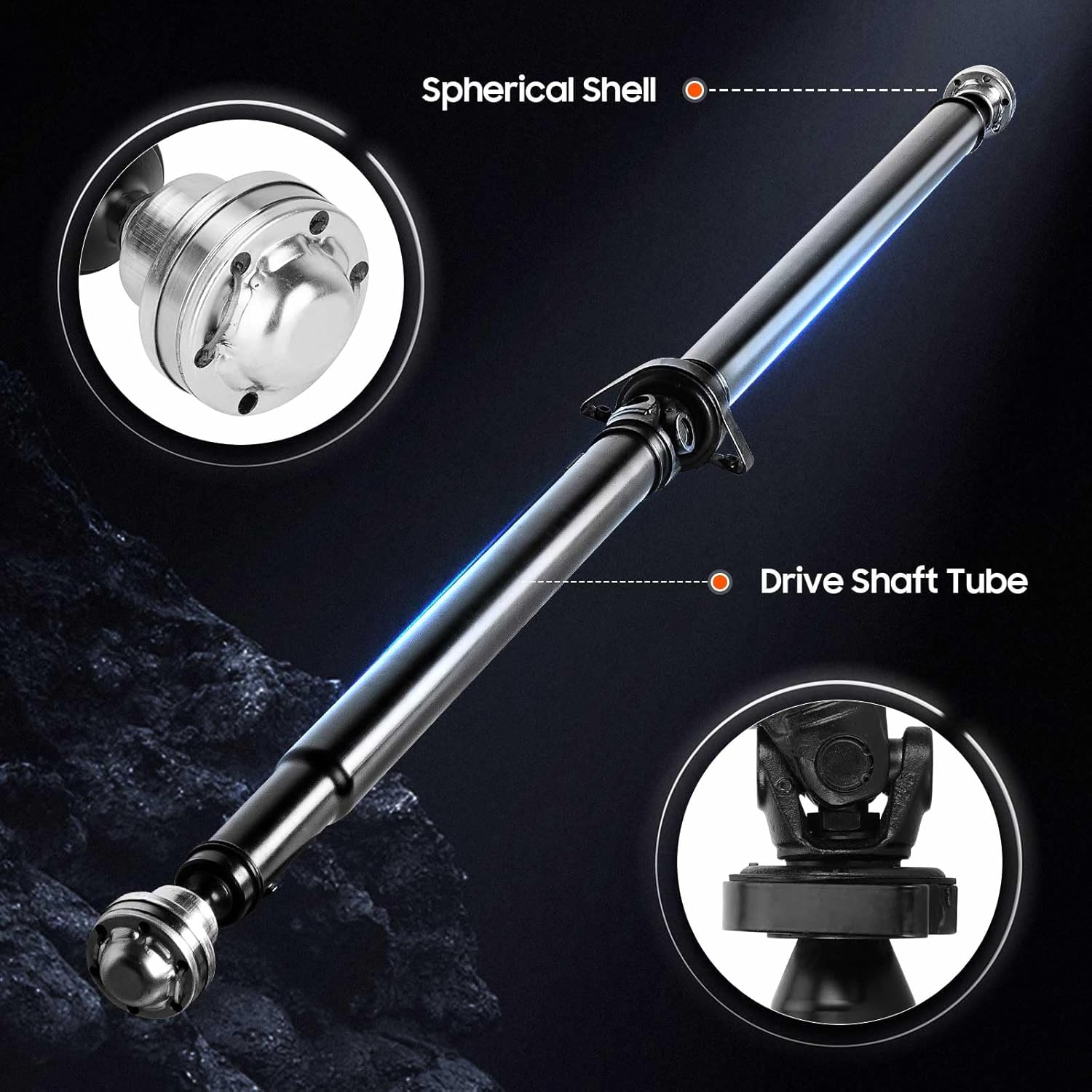 Rear Drive Shaft Propeller Shaft Driveshaft Assembly fits for Ford Explorer Sport Trac V6 4.0L, V8 4.6L 2007 2008 2009 2010 4WD Crew Cab Pickup Replace Part#: for 7A2Z-4R602-D 7A2Z-4R602-G