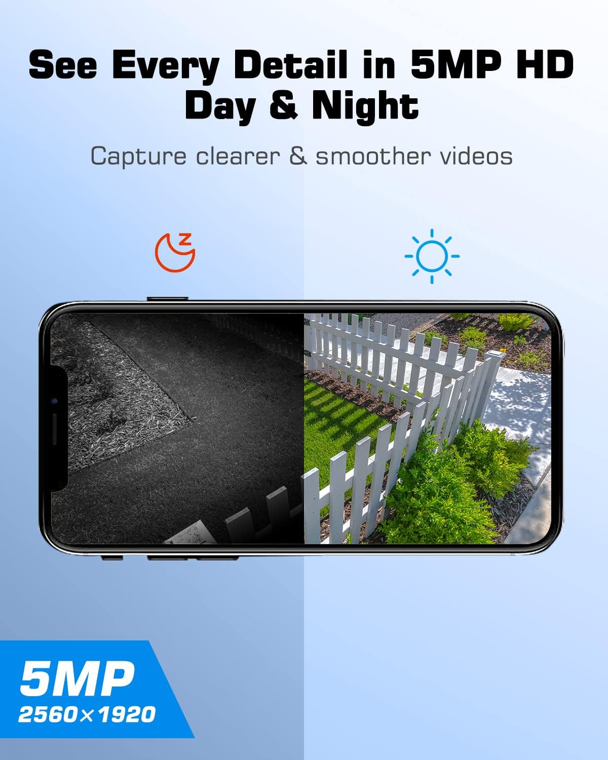 ANRAN camera day and night vision comparison
