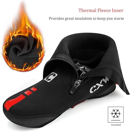 Miniatura 3 de CXWXC Fundas de neopreno impermeables para zapatos de ciclismo, para invierno, térmicos, cálidos, para hombres y mujeres, botas de bicicleta de