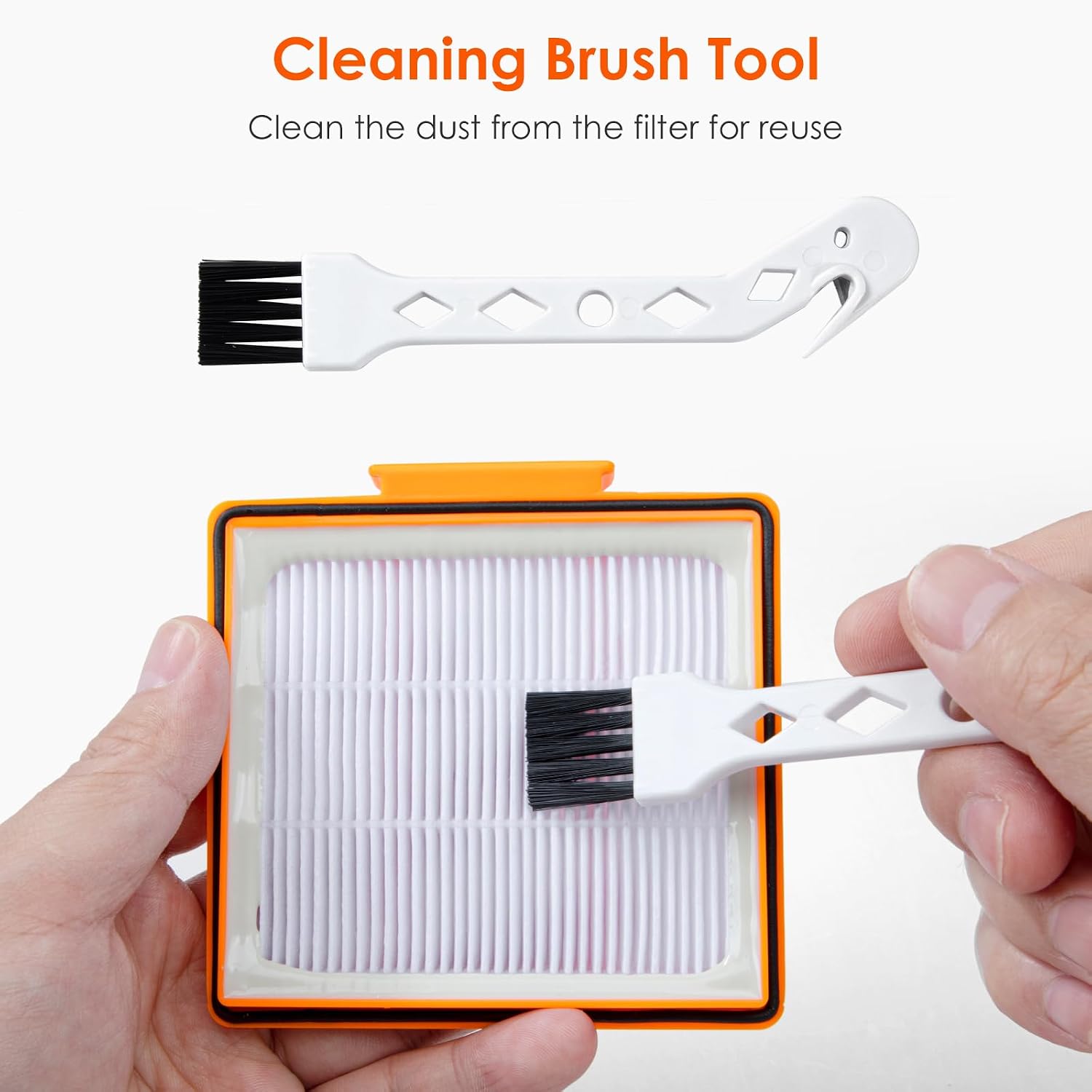 4 Mop Pads Replacement Parts for Shark RV2610WA, AV2610WA, RV2620WD, RV2410WD AI Ultra 2-in-1 Robot Vacuum and Mop Accessories, 4 Mop Pads, 2 Filter, 4 Side Brush Combo