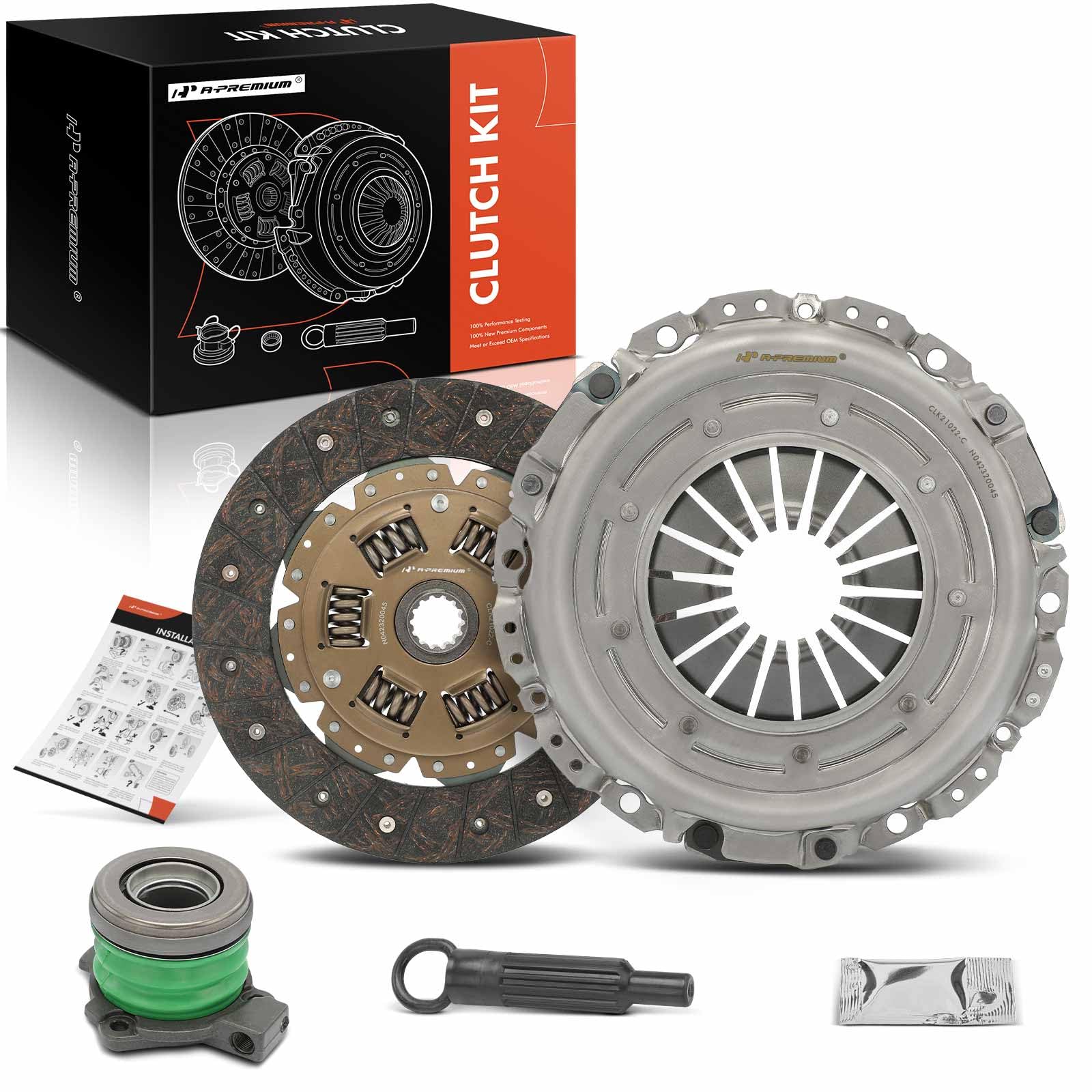 A-Premium Transmission Clutch Kit Compatible with Saab 9-3 1999-2003, 900 1995-1998, 2.0L 2.3L