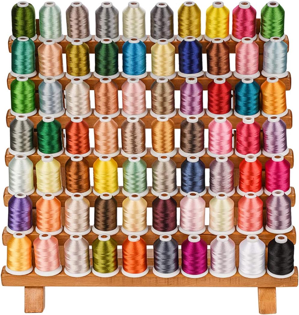 Simthread Embroidery Machine Thread 70 Madeira Colors Polyester 550 Yards for Embroidery Sewing Machines : Arts, Crafts & Sewing