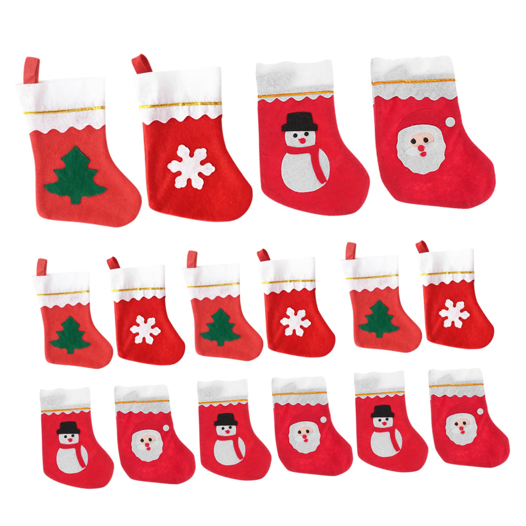 PRETYZOOM 2 Sätze Weihnachtsstrumpf Goodie Bag Mini-weihnachtsstrümpfe Weihnachtsdekoration Weihnachts-mini-socken Kleine Hessische Taschen Ornamente Strümpfe Weihnachten Stoff Stück * 2