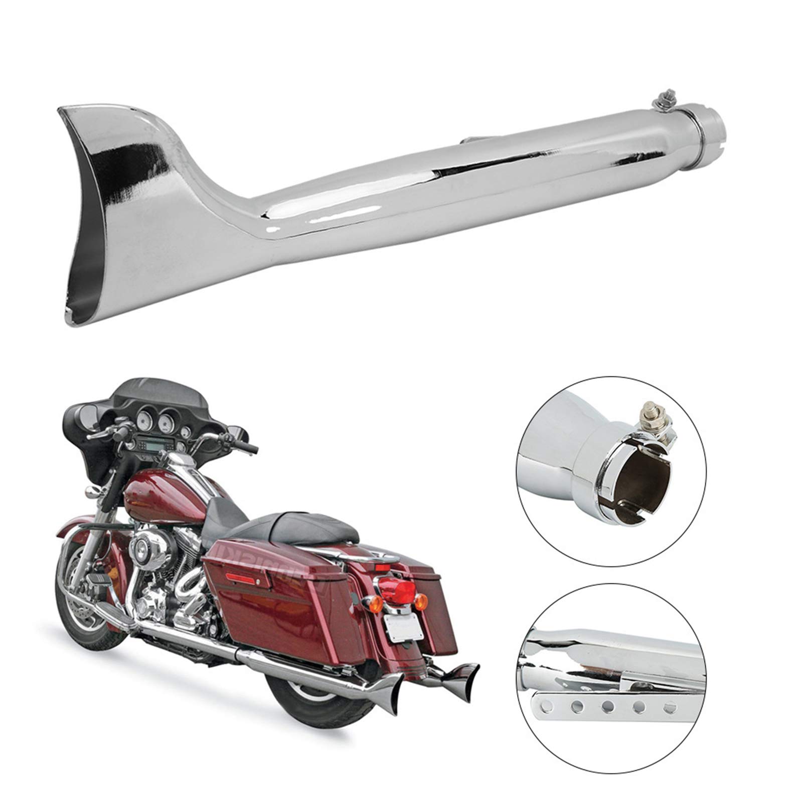 Amazon | フィッシュテールマフラーエキゾーストパイプ、21インチ