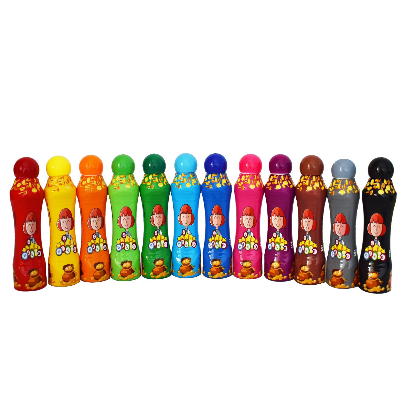 Lot De 12 Tampons Bingo Parfumés – Couleurs Fruitées (pastèque, Myrtille, Orange, Cerise, Raisin, Fraise), Encre Fluide Anti-goutte, Idéal Cadeau