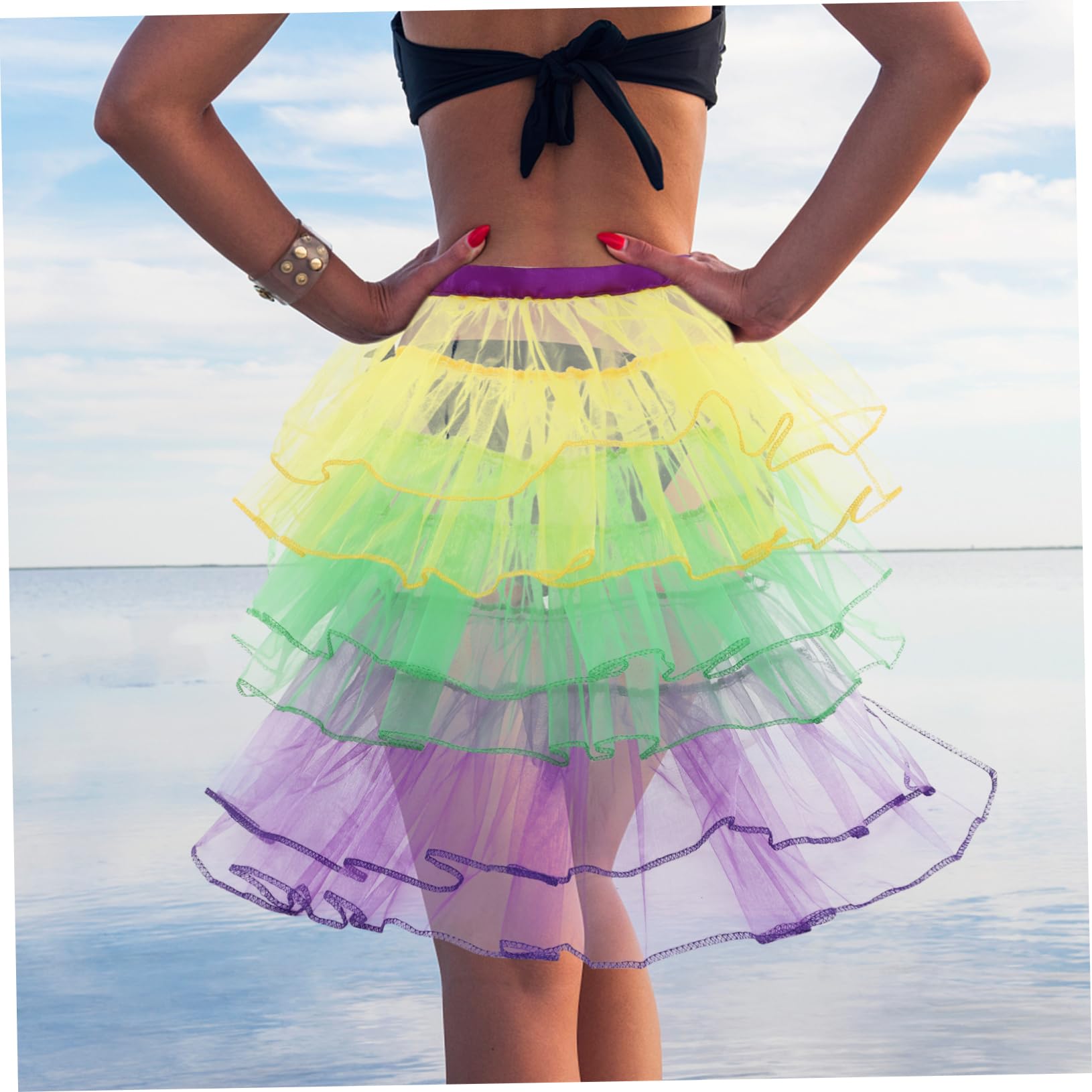 GALPADA 3piezas Falda Tutu De Falda De Fiesta para Bodas Cumpleaños y Cosplay Accesorio para Mujeres y Diseño y Cómodo