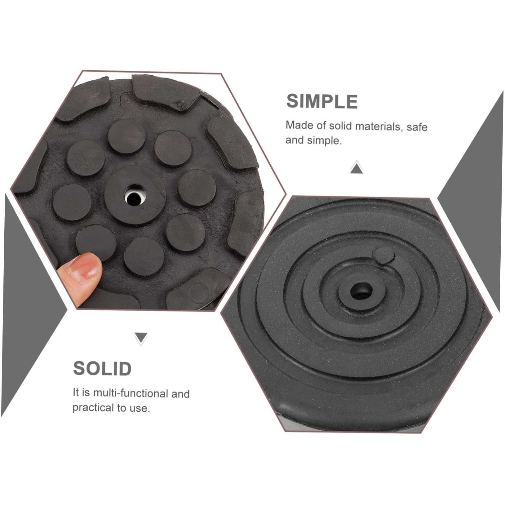 DOITOOL Adaptador de Almohadilla para Gato Hidráulico de Coche Diseño Horizontal, Material de Acero y Goma para Protección y Soporte Fiable