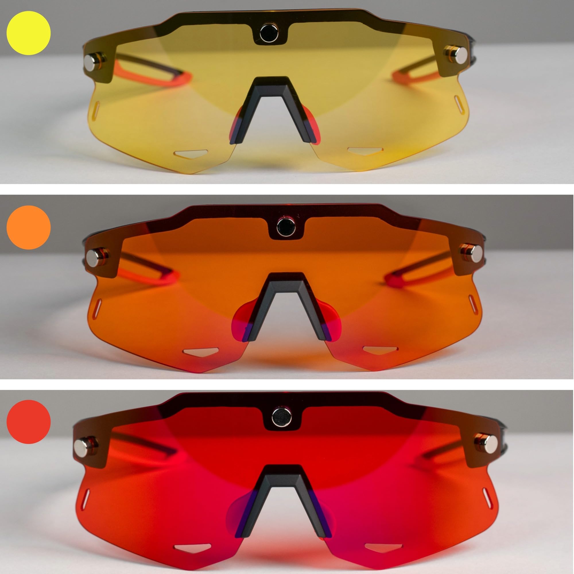 Sleep Ultimate 2 Filtro Luce Blu Occhiali 3 in 1 - Lenti Magnetiche intercambiabili (Rosso, Arancione, Giallo) - Occhiali Anti Luce Blu, Occhiali da sonno, Biohacking, Montatura TR90 Unisex