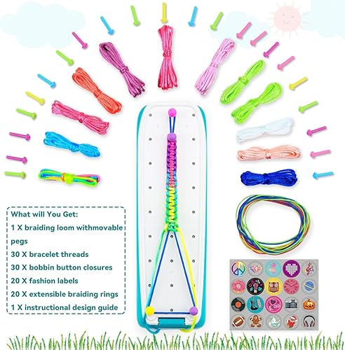 Miniatura 5 de VERTOY - Kit para fabricar pulseras de amistad para niñas, divertido juego de arte y artesanía para 6 a 12 años, actividad gratificante, el mejor