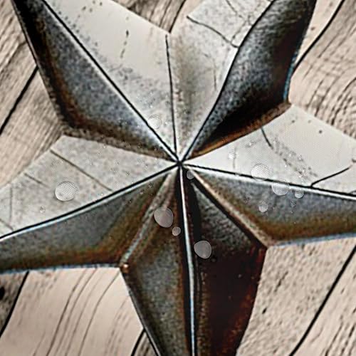 Miniatura 4 de Western Texas - Cortina de baño de 72 pulgadas de ancho x 72 pulgadas de largo, cortina de ducha rústica con estrellas de granja de herradura,