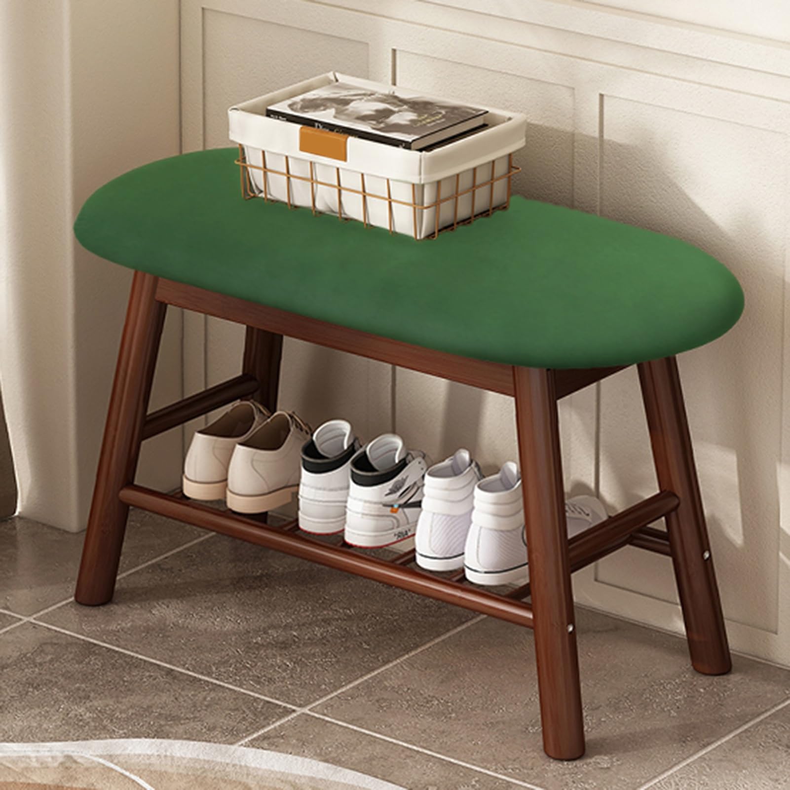 Banc de rangement d'entrée pour organiser la maison et s'asseoir confortablement