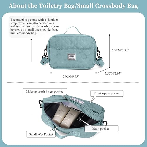 Miniatura 4 de Bolsas de fin de semana para mujer, bolsa de viaje para artículos personales con compartimento para zapatos, bolsa de viaje con bolsa de aseo