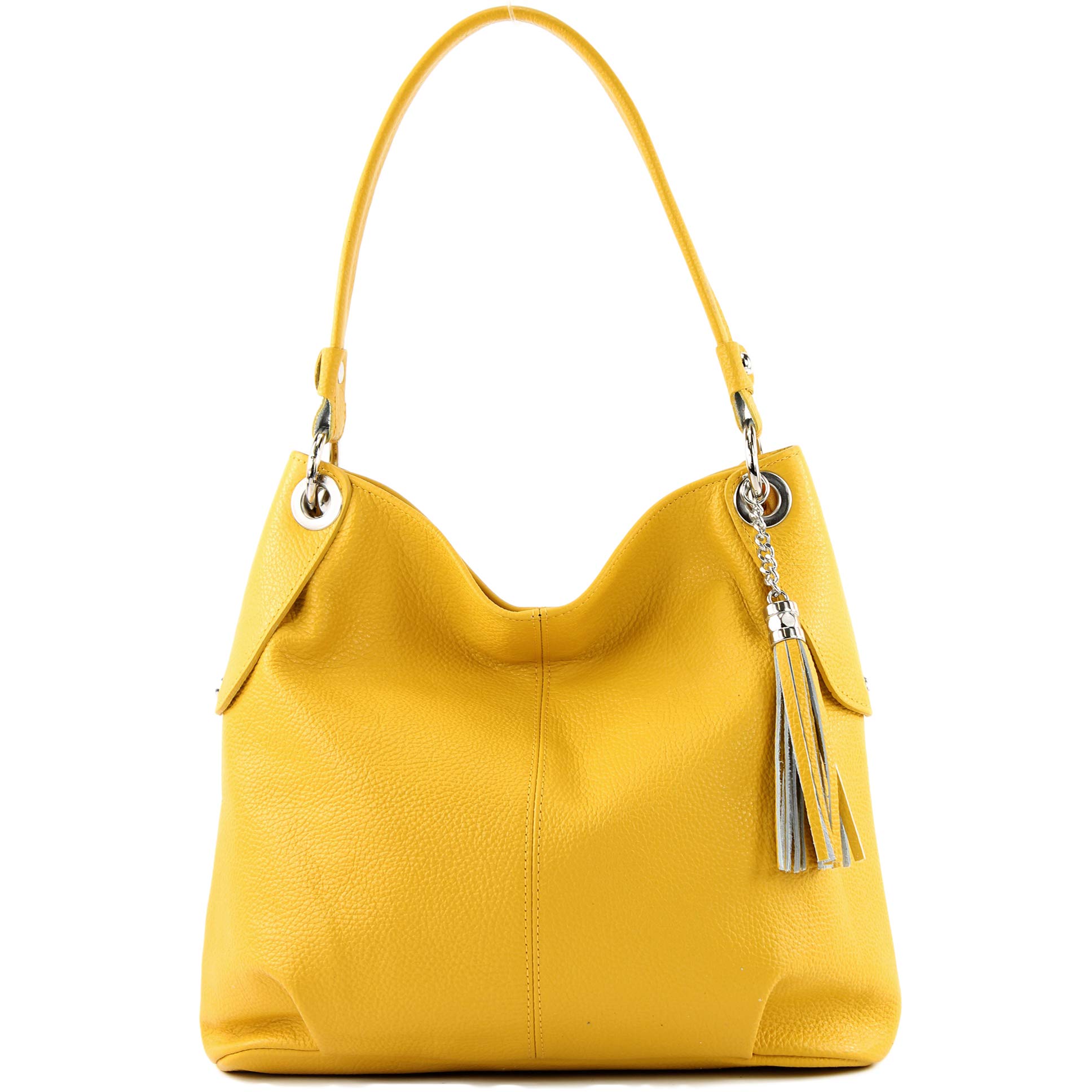 modamoda de T185 Damen Leder Schultertasche, handmade in Italy