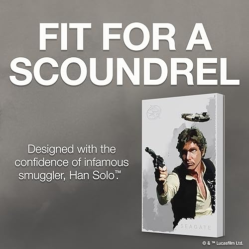 Miniatura 3 de Seagate Han Solo SE FireCuda - Disco duro externo de 2 TB - USB 32 iluminación LED RGB personalizable blanco funciona con PC Mac Playstation y Xbox