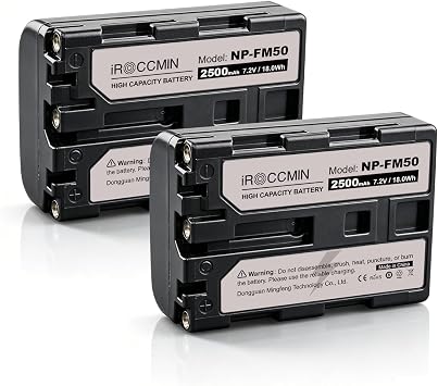 2Pcs NP-FM50 Battery,2500mAh Battery for Sony Cybershot DSC-F828 DSC-F707 DSC-F717 DSC-R1 DSC-S30 DSC-S50 DSC-S70 DSC-S75 DSC-S85 DSR-PDX10 HVL-ML20M HVR-A1 GV-D1000 HDR-HC1 HDR-SR1 MVC-CD200
