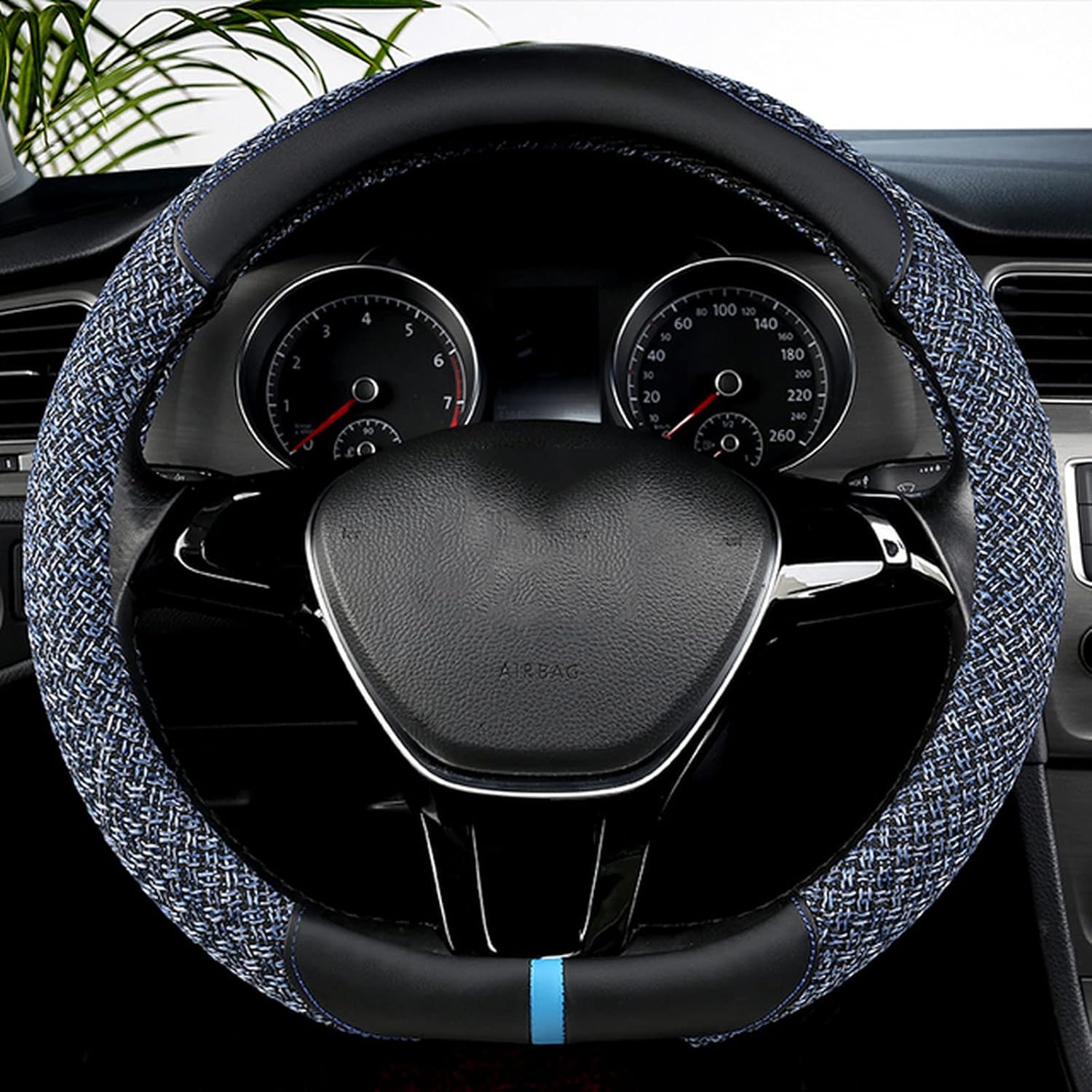 for Nissan Rogue/Rogue Sport 2016 2017 2018 2019 2020 X Trail 2017-2020, D Shape Steering Wheel Cover PU Leather Car Styling
