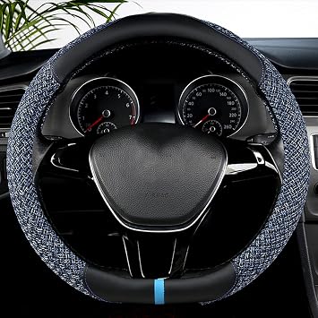 for Nissan Rogue/Rogue Sport 2016 2017 2018 2019 2020 X Trail 2017-2020, D Shape Steering Wheel Cover PU Leather Car Styling