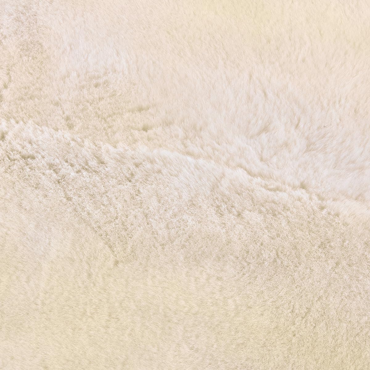Vanuba - Tapis Naturel en véritable Peau de Mouton 110-120 cm (XL), Doux et Chaud pour séjour, Descente de lit ou Coin Cosy - Confort et décoration chaleureuse - Blanc