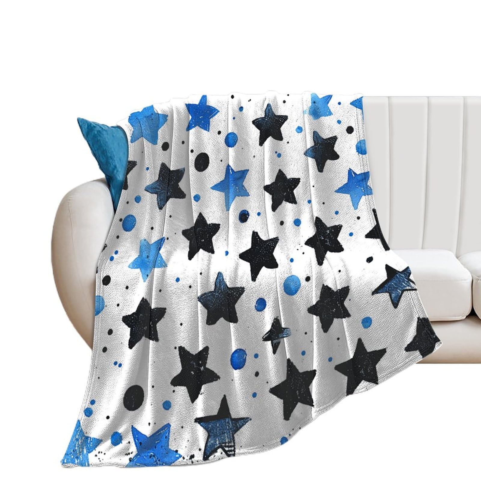 Couverture douillette et chaude 127x101 cm plaid salon et lit