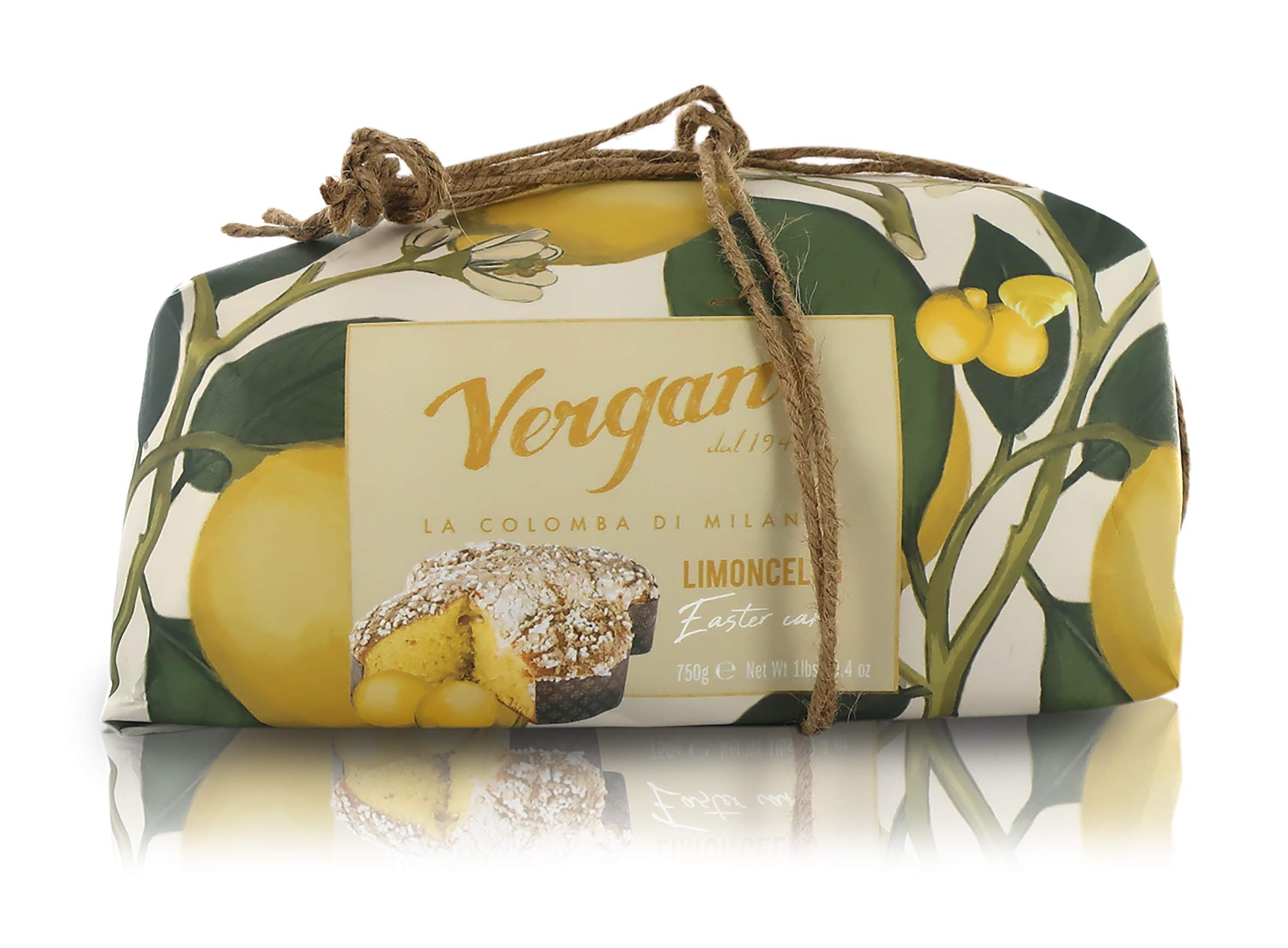 Vergani Italienischer Osterkuchen: Colomba mit Limoncello-Geschmack und kandierter Zitronenschale, 750g
