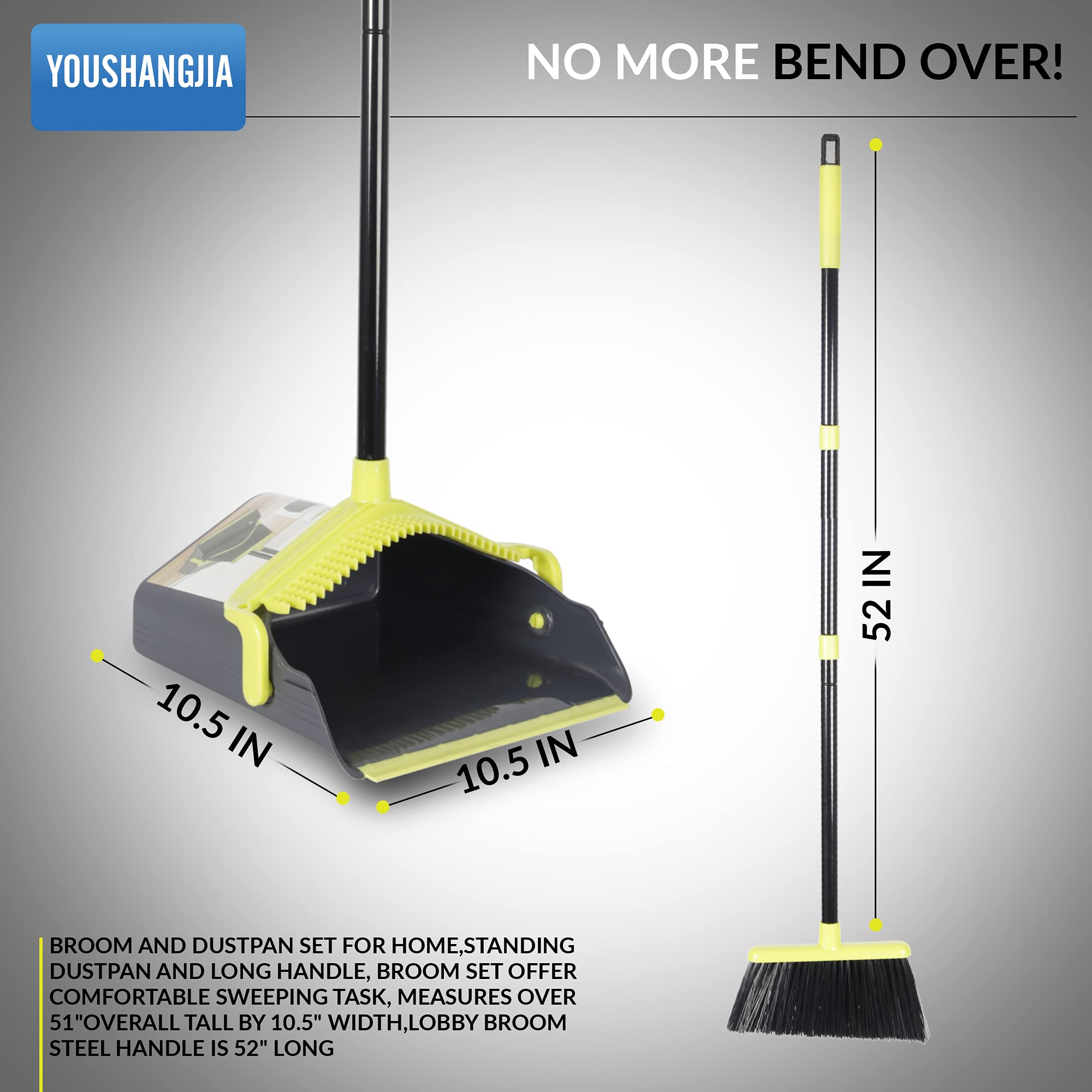Buy Dustpan Combo Set Broom and Dustpan Set for Home Heavy Duty Kitchen