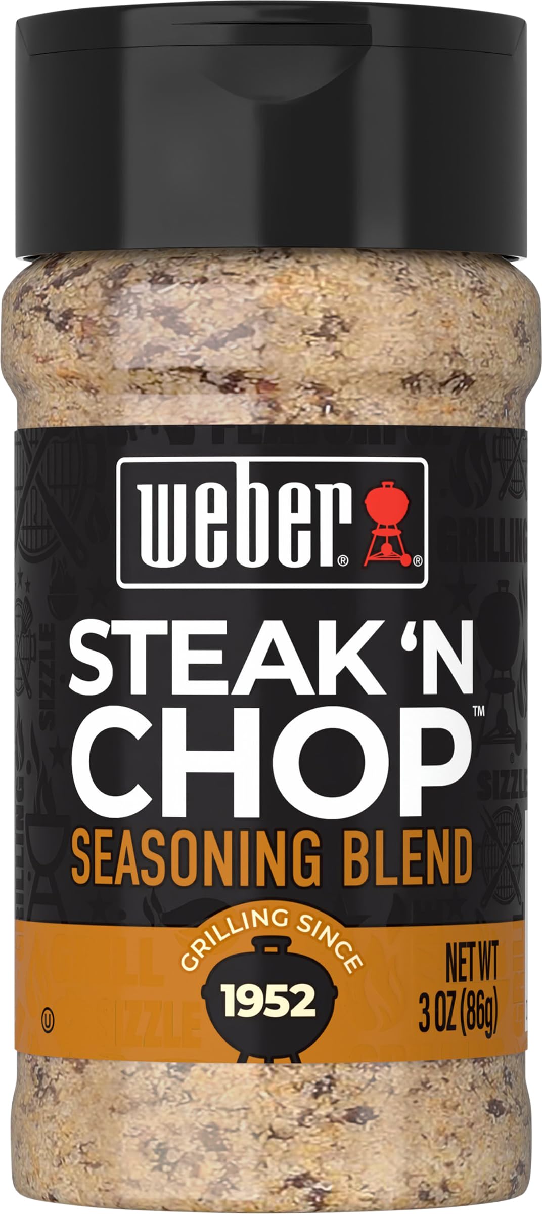 Weber Steak 'N Chop Seasoning, 3 Ounce Shaker