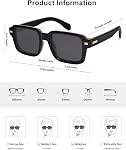 SOJOS Big Trendy Square Polarized Sunglasses Mens Womens, Retro Large Chunky Oversized Rectangle Shades SJ2345