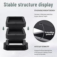 Vista 4 de BTSD-home Elevadores de cama de 1 pulgada resistentes para muebles, para sofá, mesa y silla, color negro, paquete de 4