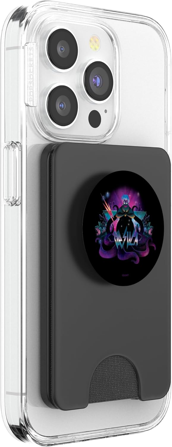 Disney Villains Ursula 90s Rock Band Neon PopSockets PopWallet for MagSafe