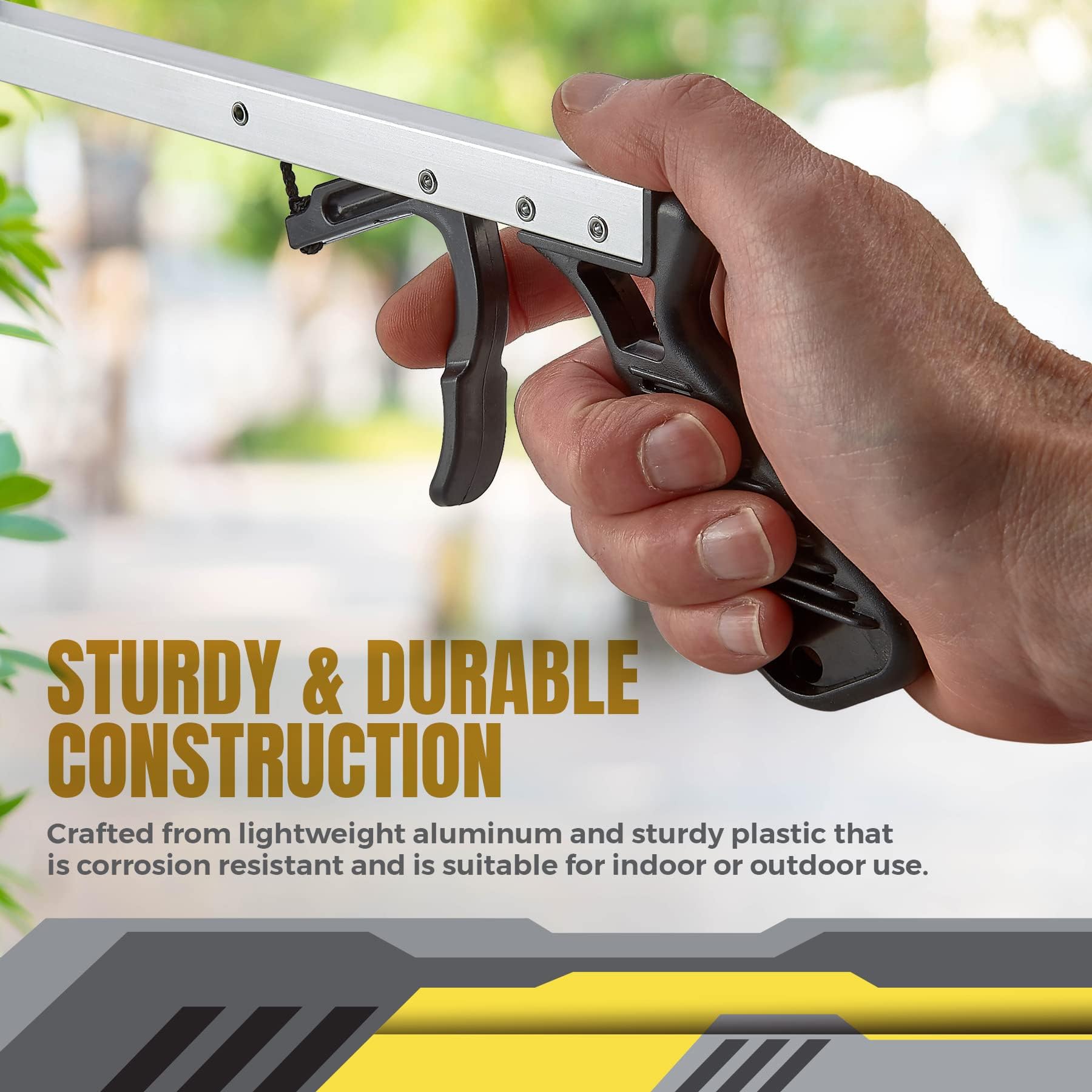 Strumento di presa Reacher Grabber MEDca – Dispositivo di presa con braccio ad artiglio largo con punta magnetica | Leggero e resistente