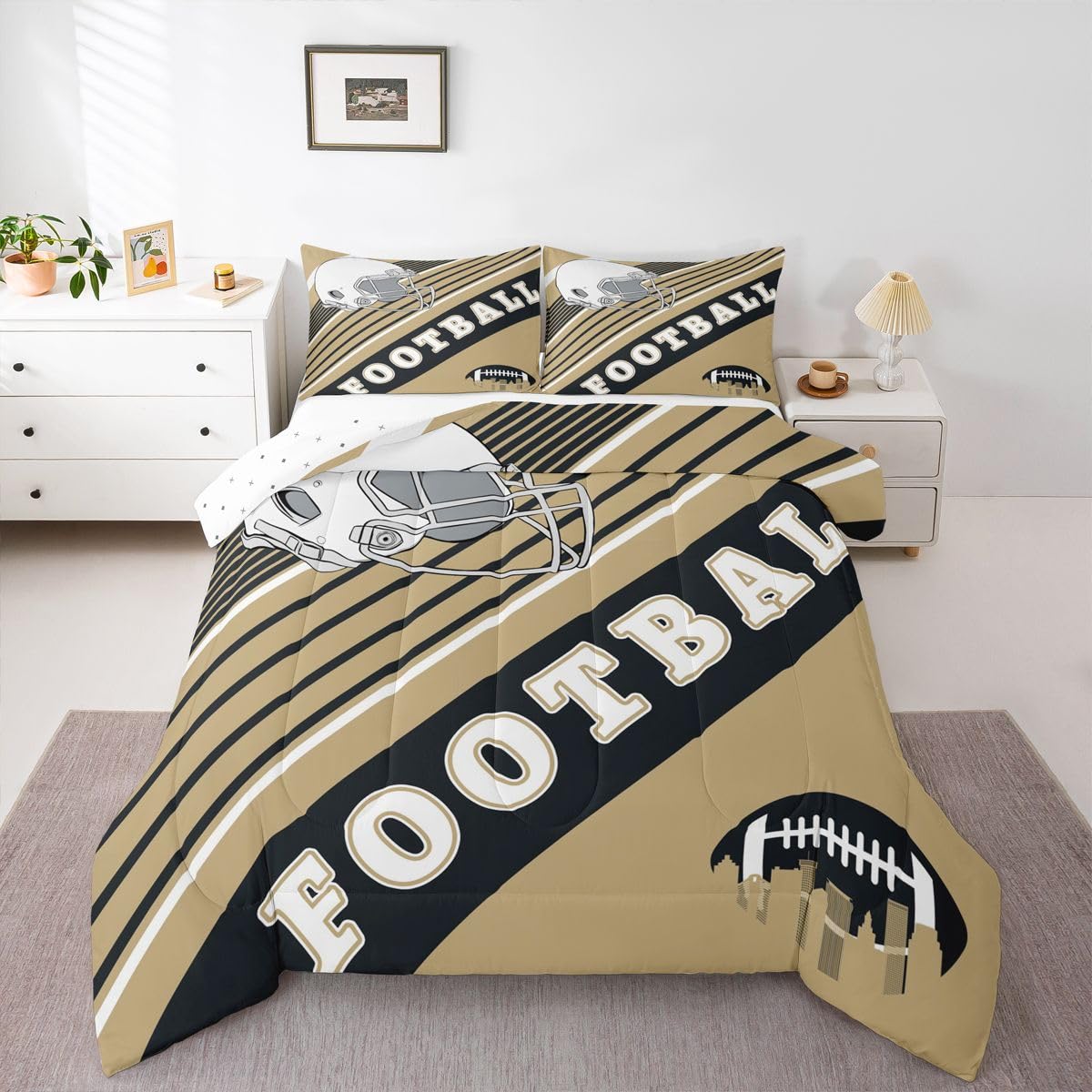 Football Comforter Set - Twin Size -12 Football Comforter Set - Twin Size -12