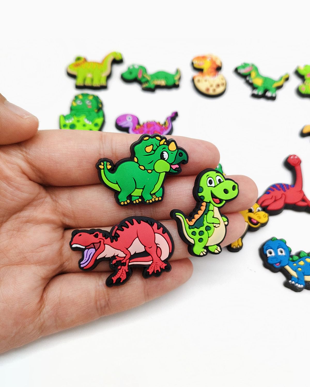 Adornos para zapato Crocs Charms Dinosaurio Pins Jibbitz Decoración de Zapatos para Sandalias de Zueco