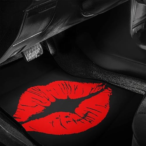 Miniatura 9 de Delerain Tapetes de automóvil de 4 piezas con diseño de flor de mariposa azul, parte delantera y trasera de goma, tapetes para todo tipo de clima,