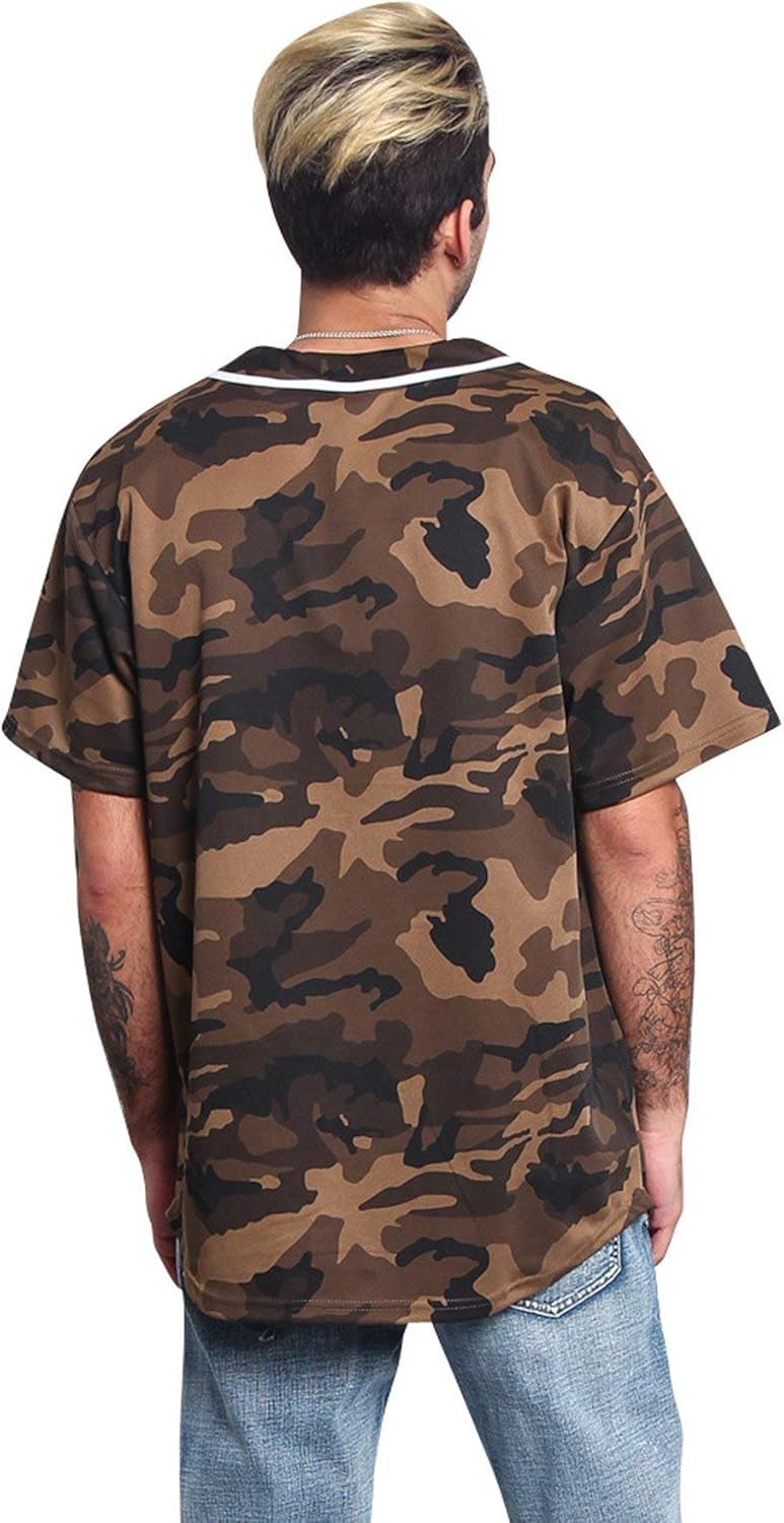 VICTORIOUS Men's Essential Two Tone and Pattern Baseball Jersey
