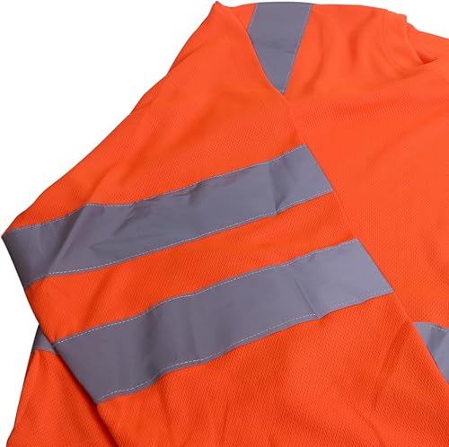 Miniatura 4 de TZ Promise Hi Vis - Camiseta reflectante de seguridad para hombre, manga cortalarga con bolsillo, alta visibilidad clase 3