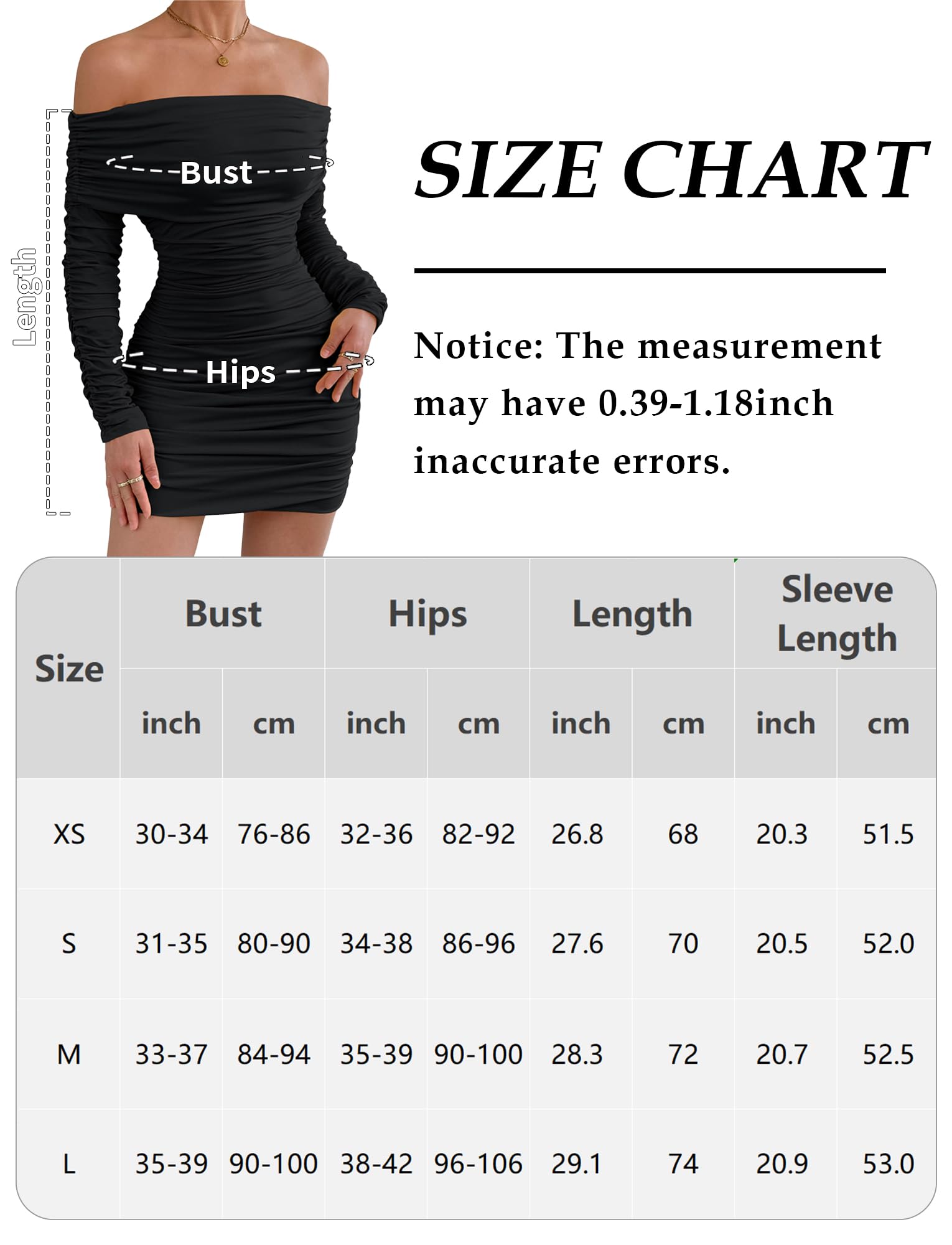 Robe Sexy pour Femme Robes à Manches Longues et Épaules Dénudées Mini Robe Moulante Robes de Soirée Élégante pour Clubbing Cocktail Fête