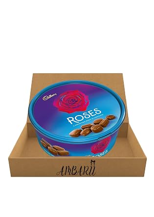 AMBARII Cadbury Roses Tub, Milk Chocolate Assortment, Premium Chocolate Gift Tub, 550g