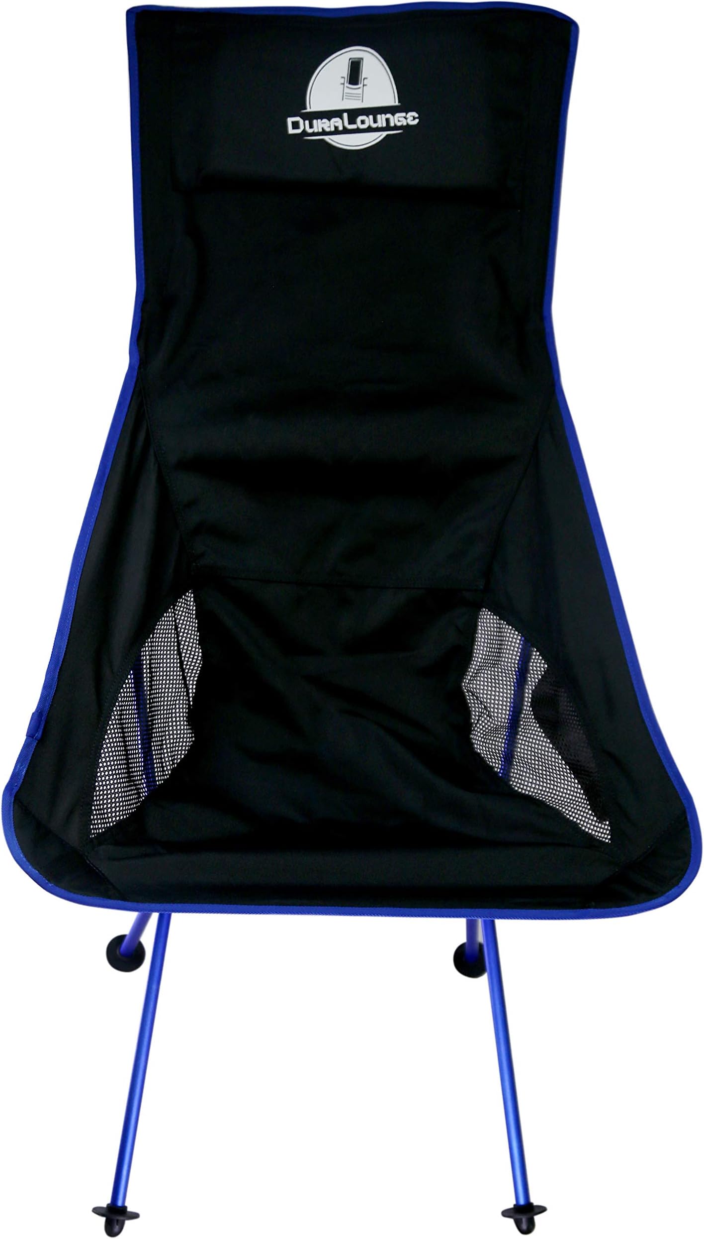 Portable Lightweight Folding High Back Camping Chair - Beach, Backpacking, Picnic - Breathable Mesh Pockets, Storage Bag Included