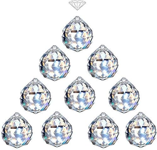 MerryNine 1.57 pulgadas (1.57 pulgadas) transparente con forma de bola de cristal transparente, para Feng Shui, regalo (1.57 pulgadas, 10 unidades)
