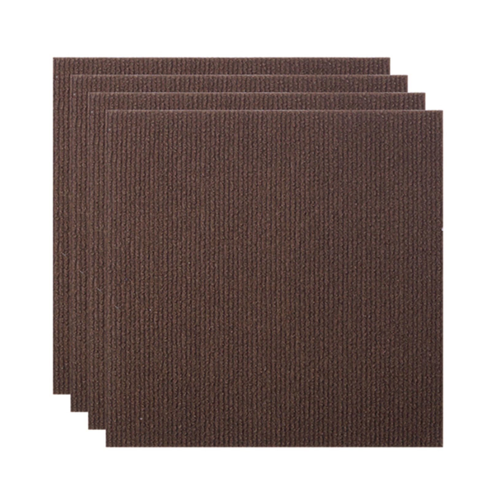 Teppichfliesen für Zuhause, 30,5 x 30,5 cm, rutschfest, selbstklebend, Florhöhe 0–15, abziehen und aufkleben, einfache Installation