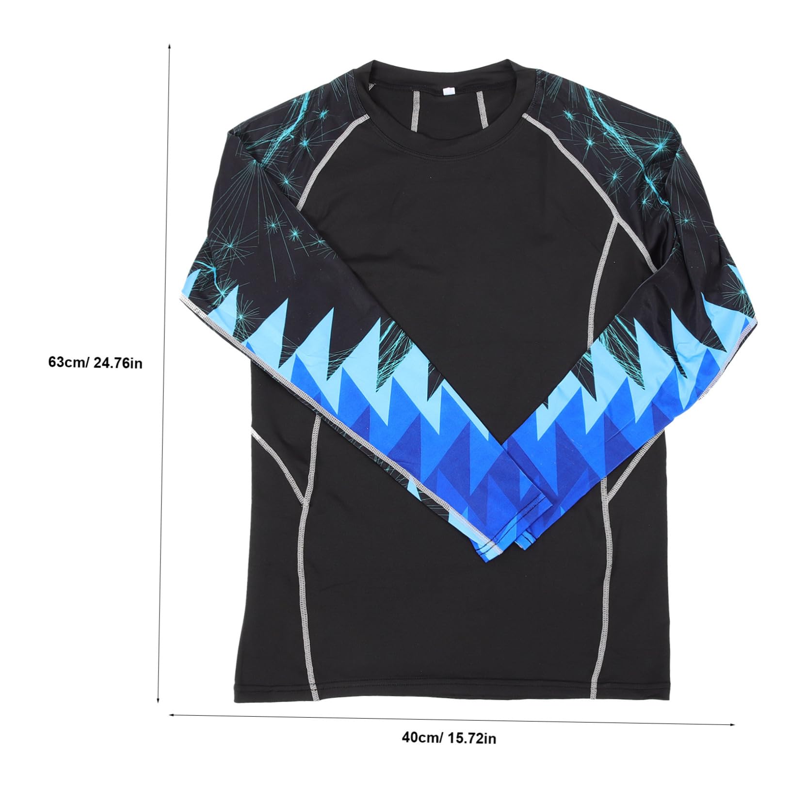 TOVINANNA Long Sleeve Shirts for Men Athletic Running Cycling Fitness Breathable Quick Dry Compression Polyester Comfortable Black