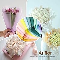 Vista 6 de ARIFLOR 20 hojas de papel básico impermeable para ramo de flores, papel de regalo de Navidad 30185, embalaje de regalo de Navidad, embalaje