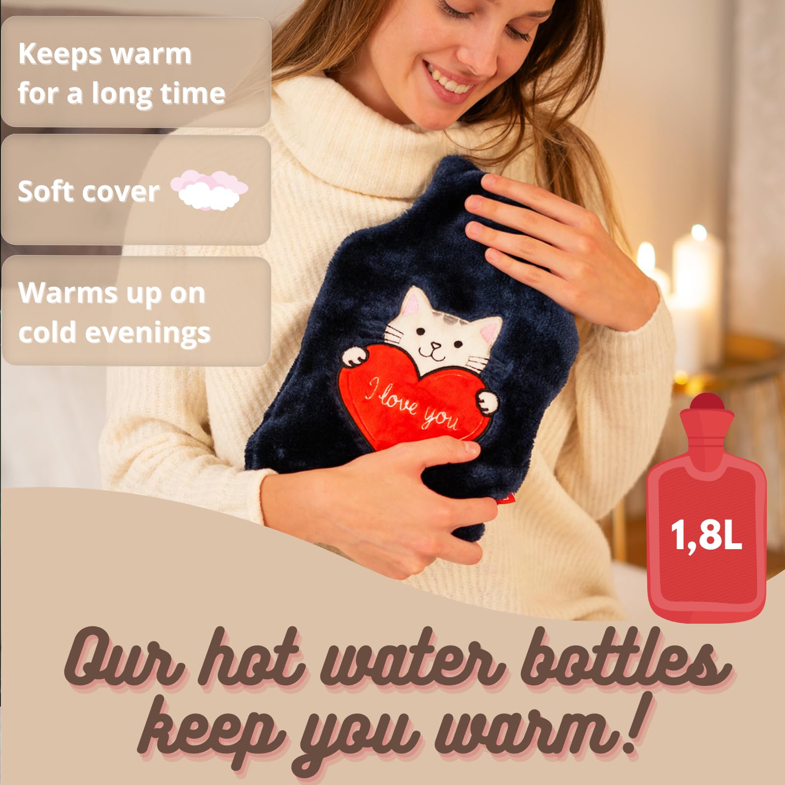 soxo Bouillotte Eau Chaude Cadeau Pour Bebe Peluche Bouillote Anti Colique Enfant Bouillotes I Love You