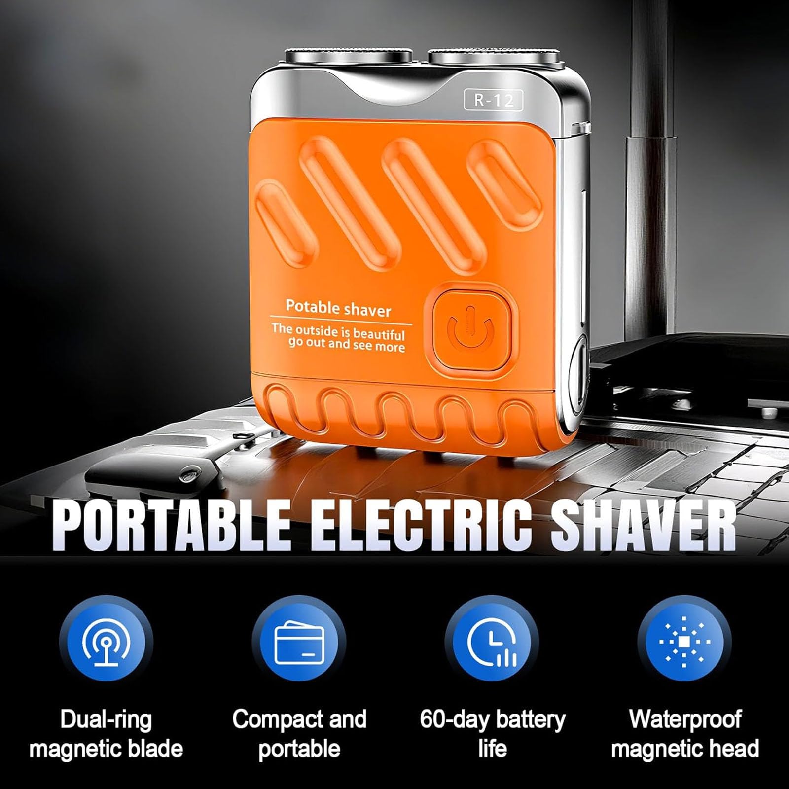 Clforczh Head Shaver for Bald Men: 7D Magnetic Detachable Electric Razor, IPX6 Waterproof Wet Dry Rotary Shavers, LED Display Rechargeable Head Shaving Kit with USB-C Fast Charge
