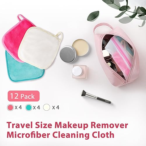 Miniatura 6 de Paño removedor de maquillaje, toallas de maquillaje reutilizables de 6 x 6 pulgadas para lavar la cara, almohadillas removedoras de maquillaje, paño